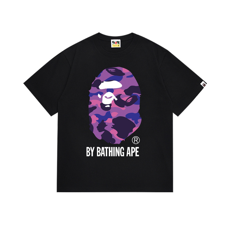 国境を越えた売れ筋BAPE X Miami International MIAMIジョイント漫画男女同型半袖スポーツTシャツトレンディブランド|undefined