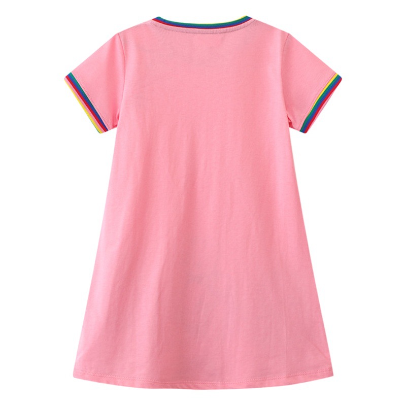 2023 verano nuevos niños ropa de bordado de punto de algodón Niña vestido europeo y americano estilo niña princesa vestido distribución