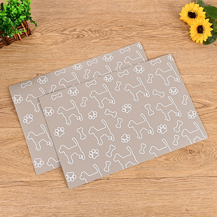 哇噢方形PP塑料防水隔熱寵物桌墊塑料寵物墊動漫宣傳寵物餐墊印刷