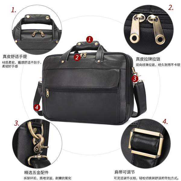 Leather pocket laptop