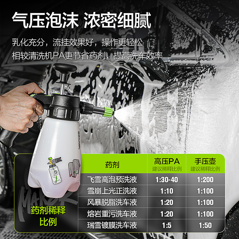 Greenfield car washing foam spoilers manual electric PA pot cleaning…