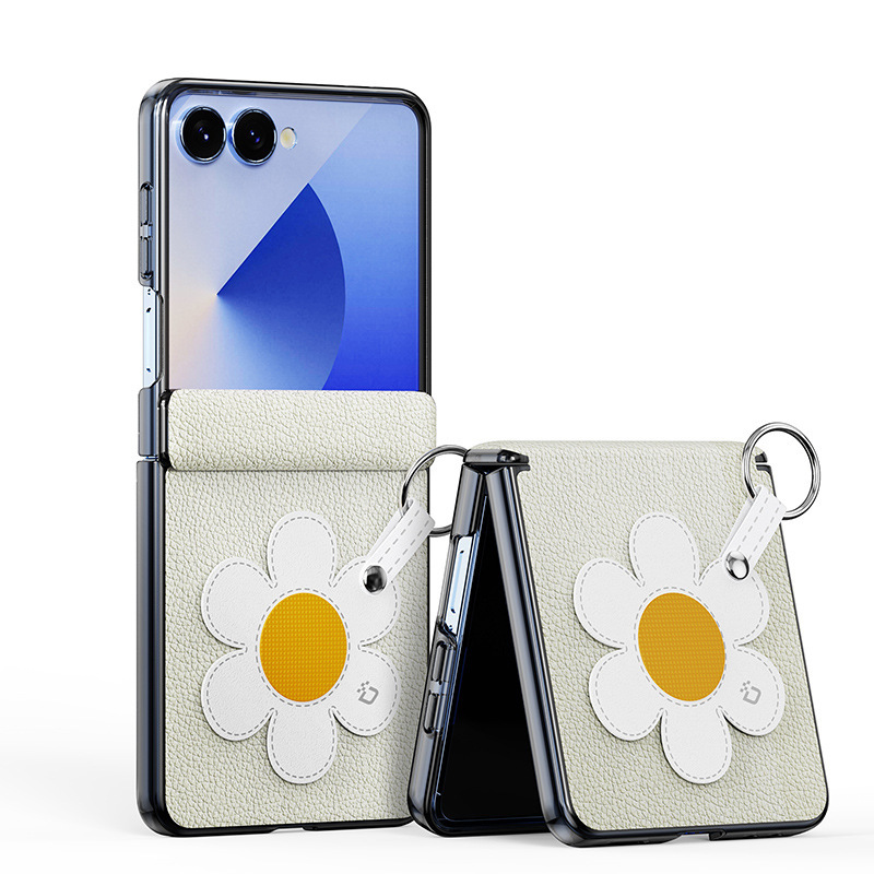 卸売に適したサムスン ZFlip7 携帯電話ケース磁気折りたたみスクリーンフリップ 6 小さな新鮮な PU レザー保護ケースケース|undefined