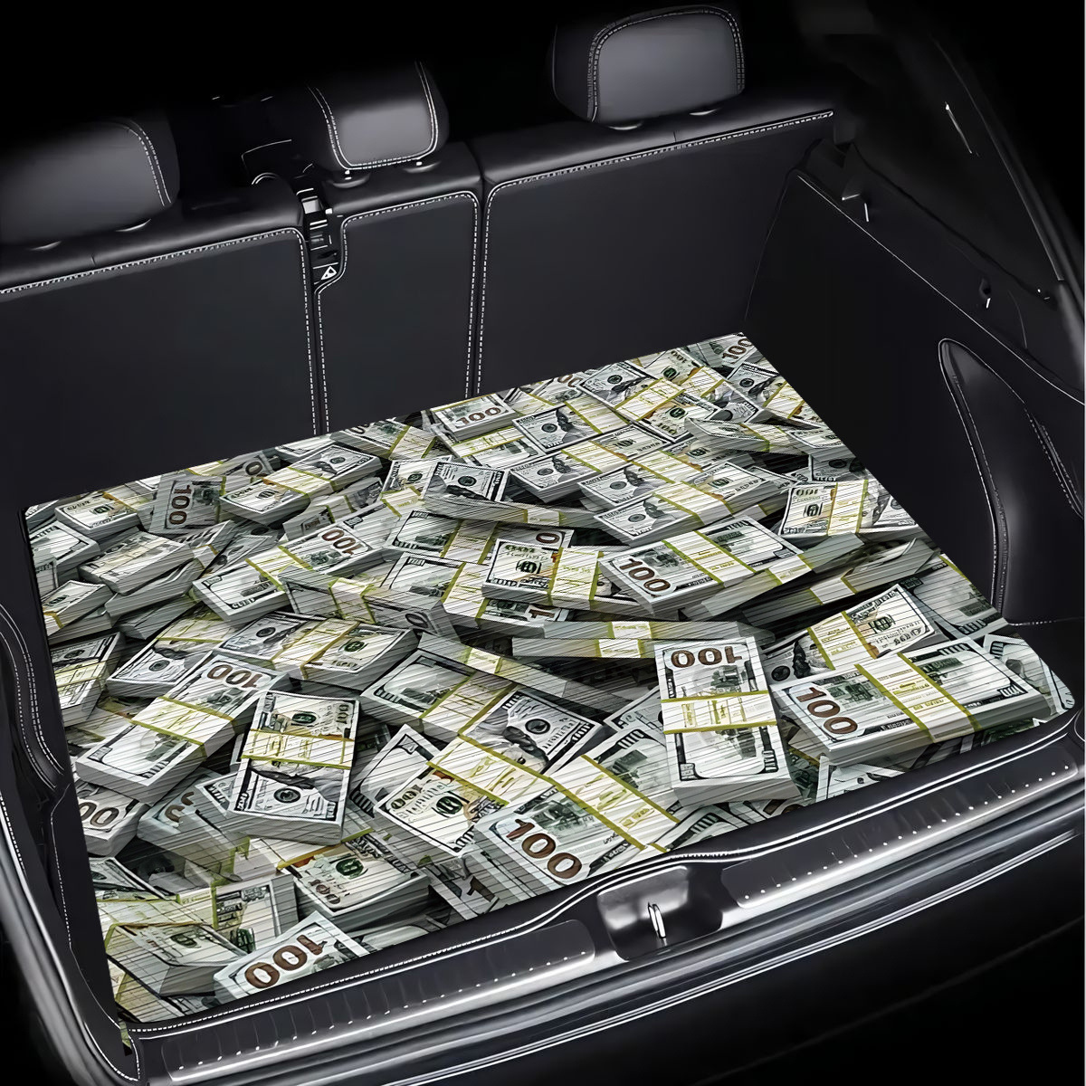 Cross-Border Temu Hot-Selling Creative Car Trunk Mat, Universal for All Seasons, Dirt-Resistant and Easy to Clean Car Interior Mat