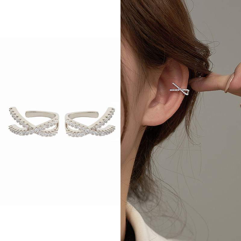 8g Weight Zircon Inlay Material Ear Studs Classification 1 Piece Quantity Daily Occasion Copper Material U Shape Pattern Women'S Gender Plating Design Fashion Style Fashion U Shape Copper Plating Zircon Women's Ear Studs 1 Piece 33