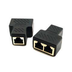 シールド付き CAT6 RJ45 ネットワーク 3 ウェイ ヘッド ネットワーク ケーブル延長 1 対 2 アダプター スプリッター卸売