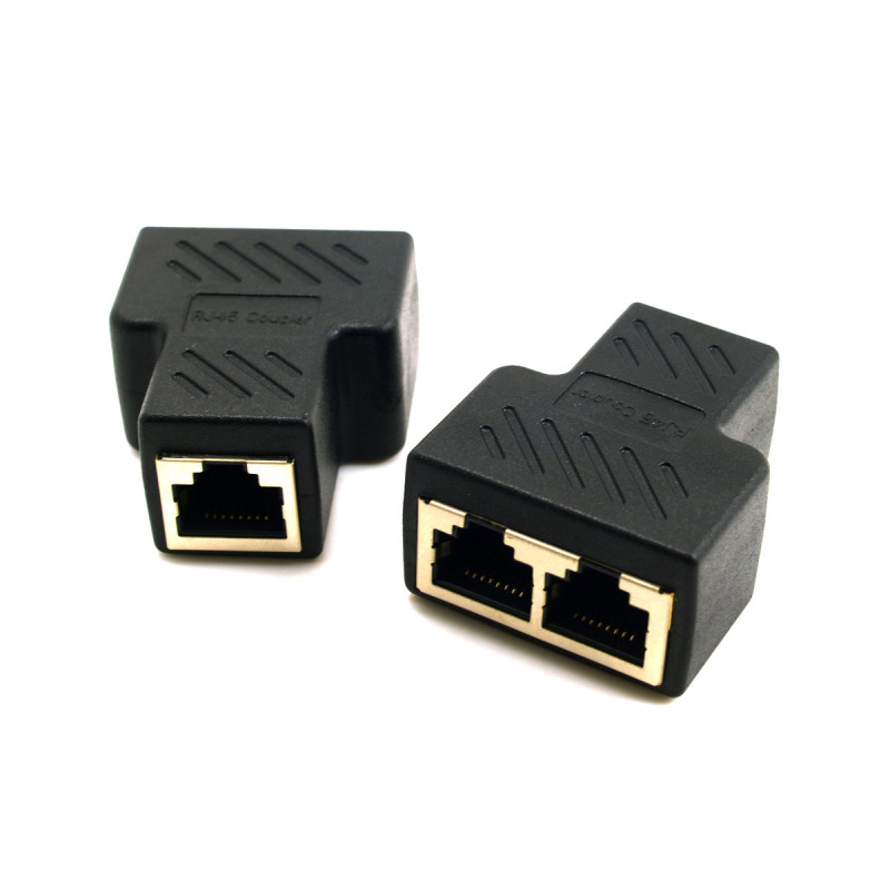 シールド付き CAT6 RJ45 ネットワーク 3 ウェイ ヘッド ネットワーク ケーブル延長 1 対 2 アダプター スプリッター卸売|undefined