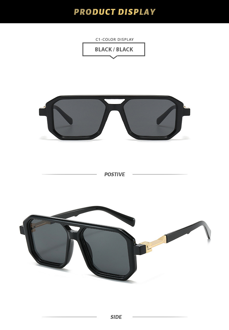 65g Weight Full Frame Glasses Structure Sunglasses Classification PC, UV400 Protection Lens Material Square Glasses Style Outdoor, Travel Occasion Square Pattern All Seasons Season Unisex Gender Basic, Hawaiian, Tropical Style Basic Hawaiian Tropical Square PC UV400 Protection Square Full Frame Women's Sunglasses 6