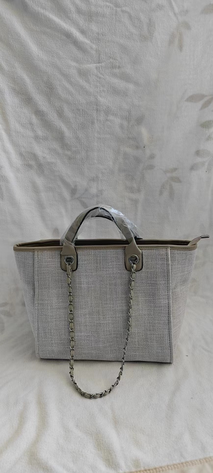 1069g Weight Zipper Closure Type Double Shoulder Straps Strap Type Tote Bag Bags Type Daily Occasion Canvas Material Solid Color Pattern All Seasons Season Women'S Gender Fashion Style Square Shape Sewing Craft Medium Size Women's Medium All Seasons Canvas Fashion Tote Bag 11