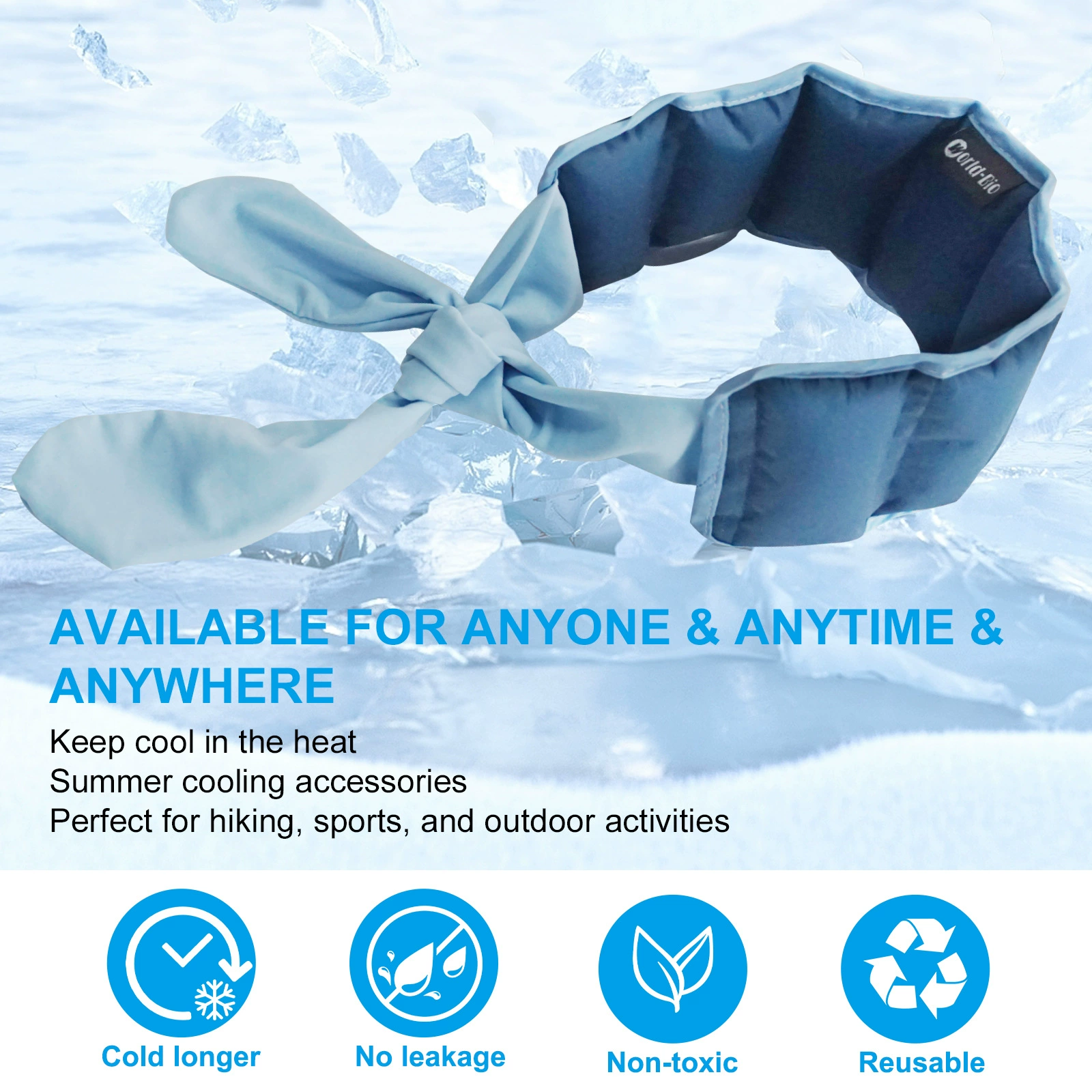 Cooling neckerchief, sports ice bag, scarf, cold compress, protective gear