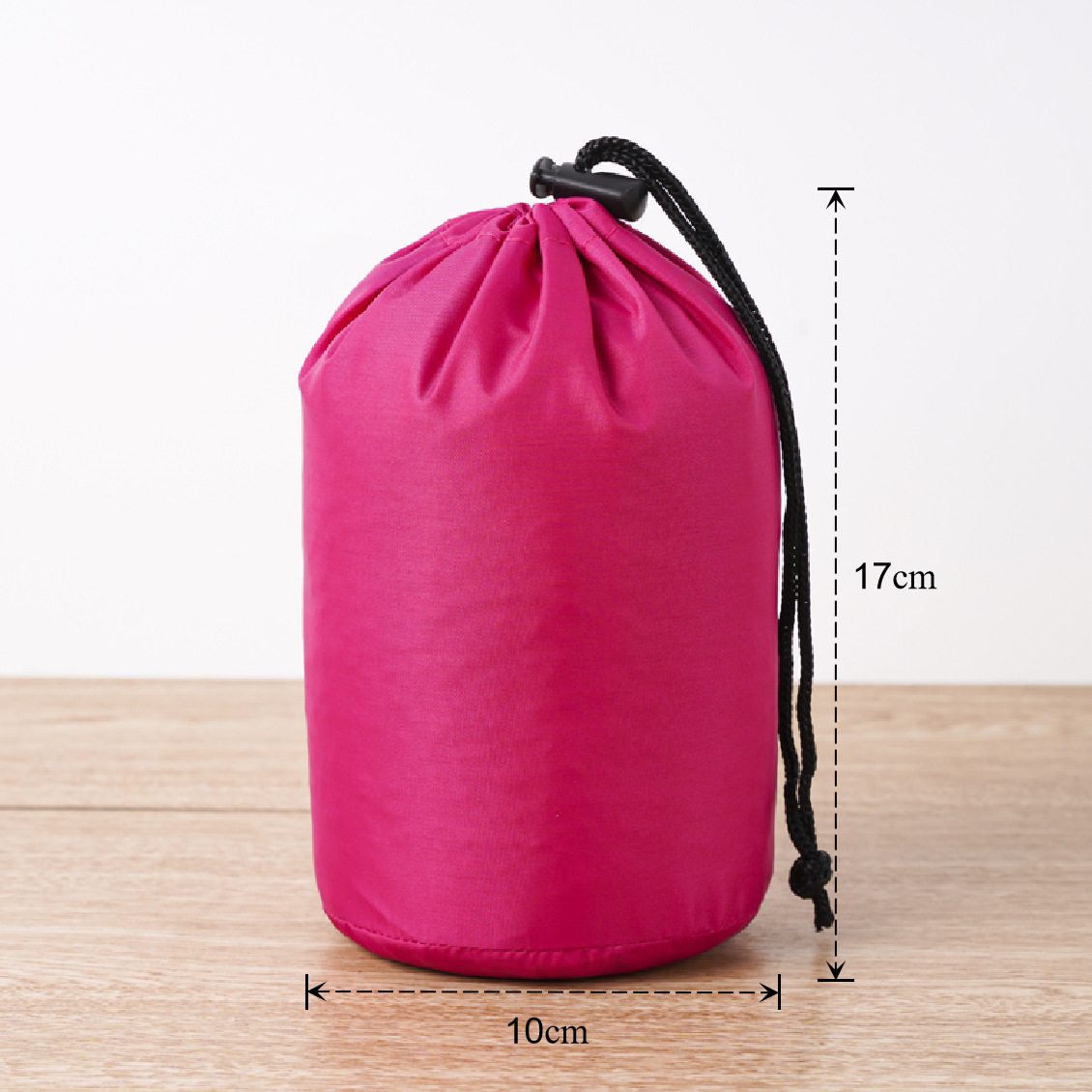 Bolsa de cuerda de nylon impermeable cilíndrica de plumón para ropa doméstica de poliéster bolsa de almacenamiento bolsa de embalaje bolsillo de paquete de contracción image 16