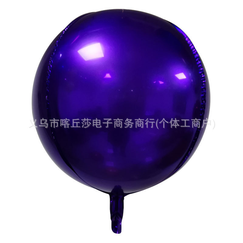 4d铝膜气球18寸22寸立体正圆形金色银色铝箔气球装饰布置厂家批发|undefined