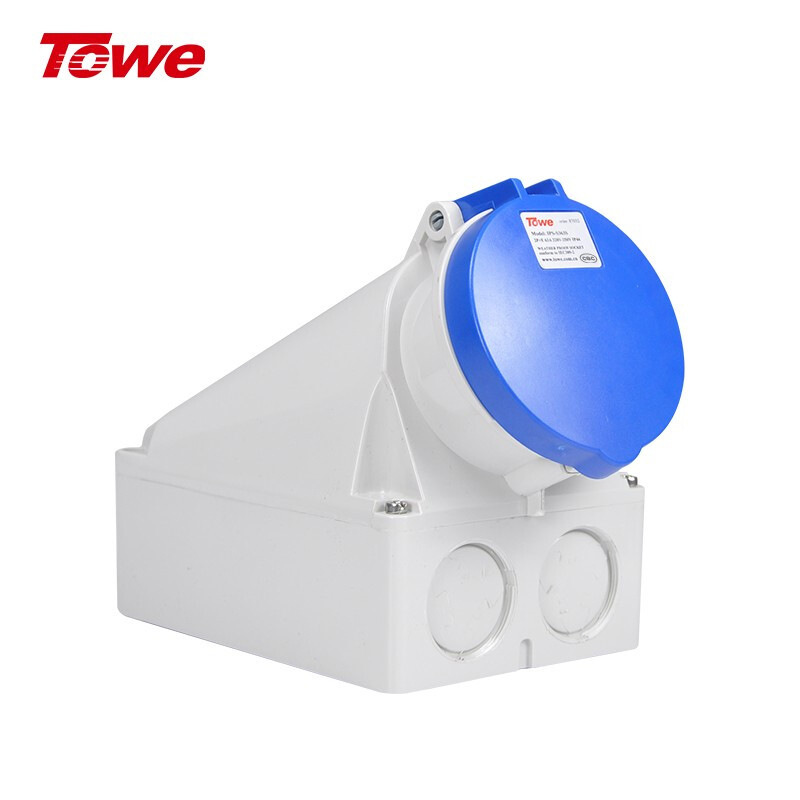 TOWE 同为63A工业连接器明装插座机房IP44工业插座