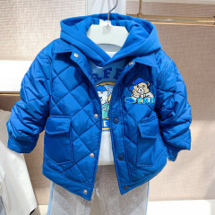 儿童冬季夹克男孩厚棉服宝宝韩系轻薄棉衣立领棒球服棉袄外套