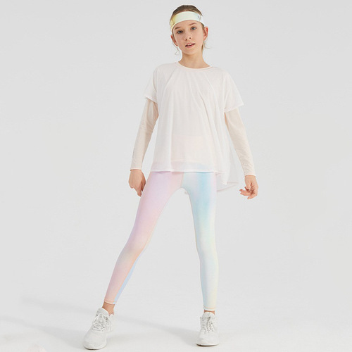 Thin summer lightweight girls' yoga pants base layer quick-dry sunscreen cooling feel nylon running sport pants