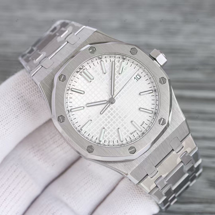 A.-P de comercio exterior de Aijia de envío transfronterizo Royal Oak Dachang Maquinaria automática Reloj luminoso para hombre Cinturón de acero