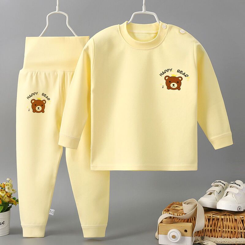 Baby Autumn Clothing Set for Boys and Girls, High-Waisted Cotton Spring and Autumn Full Cotton Children's Thermal Underwear, Baby Autumn Outfit Baby Autumn Clothing Set for Boys and Girls, High-Waisted Cotton Spring and Autumn Full Cotton Children's Thermal Underwear, Baby Autumn Outfit