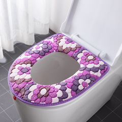 家庭用トイレマットを厚くするジッパー貼り付け式トイレマット汎用トイレマット柔らかい水洗い式トイレカバー