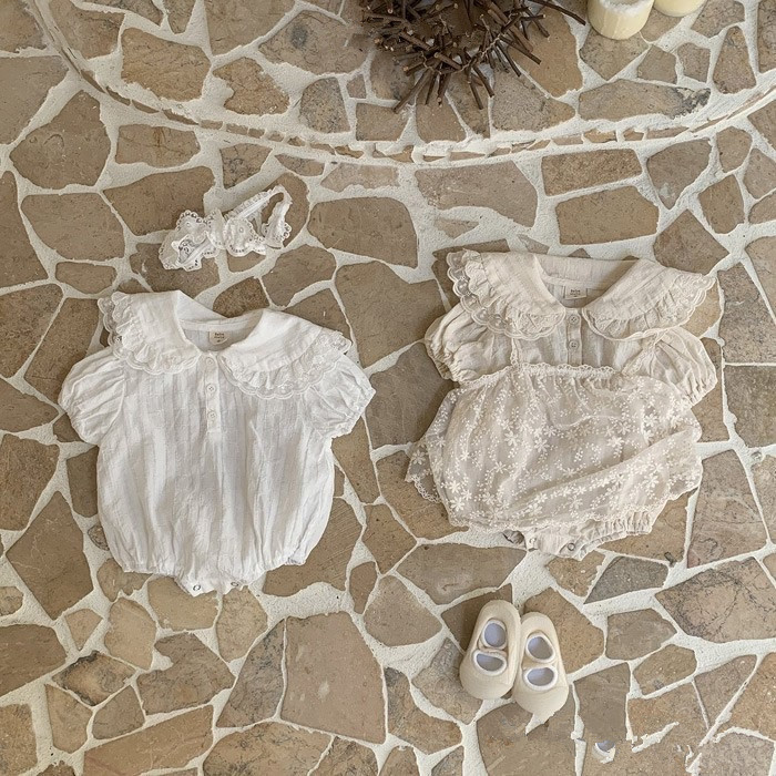 Niñas de verano con solapa bolsas de mangas cortas, ropa de bebé delgada, ropa de bebé coreana de verano 2025, ropa infantil, abrigo de bebé