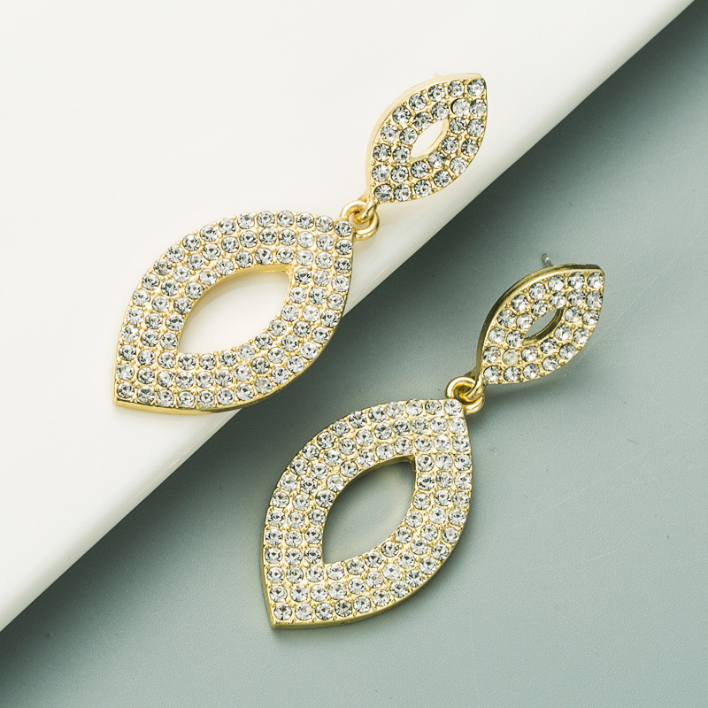 Korean New Geometric Super Flash Diamond Earrings display picture 7