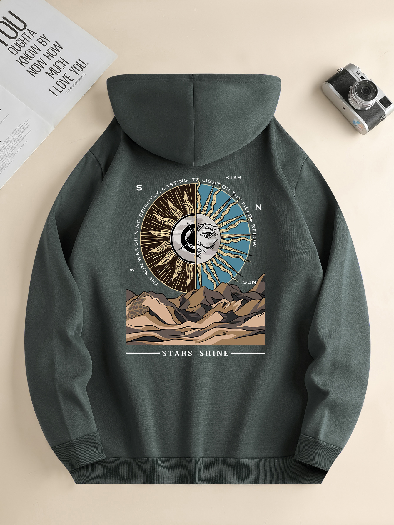 Sudadera transfronteriza con capucha Men's new fashion hoodie, casual daily drawstrin