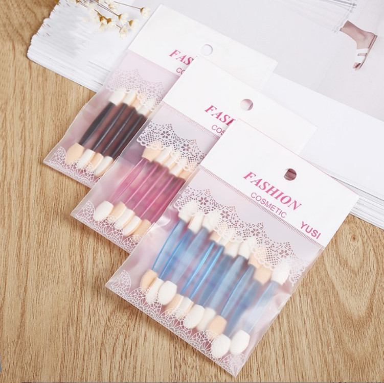 Brush, eye shadow, double-sided sponge, 10 pieces, new collection