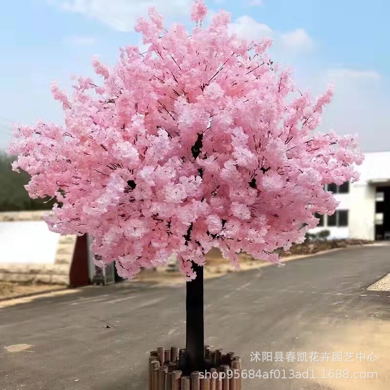 Artificial Cherry Blossom Tree, Peach Blossom Tree, Fake Tree for Mall Indoor Window Decoration, Wishing Tree, Fake Cherry Blossom Plant, High Simulation