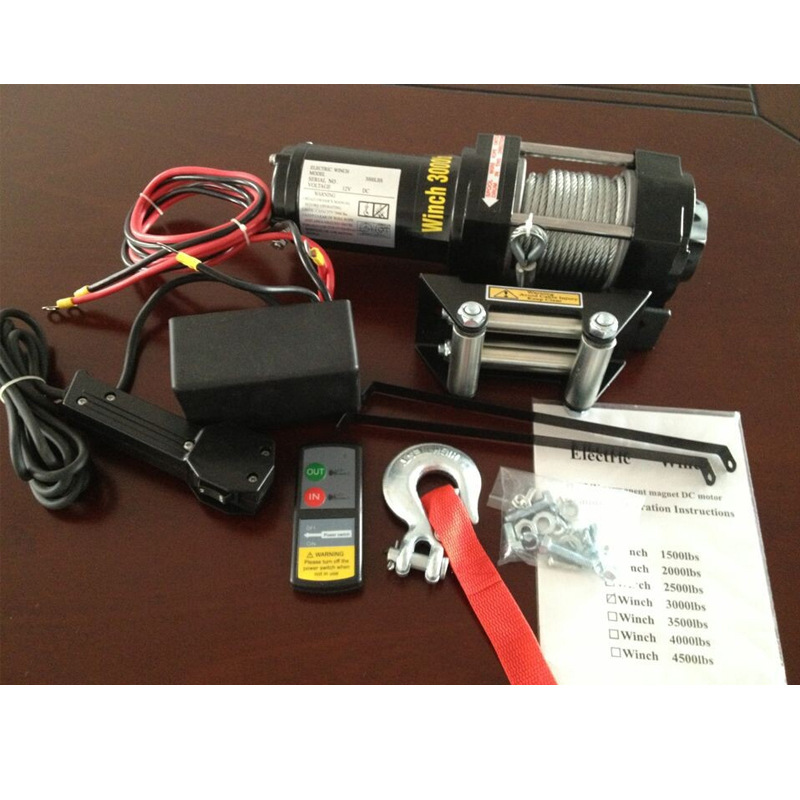 供应宁波KJSB 3000-W电动绞盘 汽车绞盘汽车 汽车绞盘配件