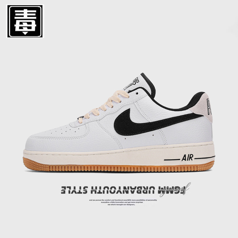 Nike Official Air Force One White Shoes Low-top Casual sneaker Men's Shoes Dunk Classic Black and White Panda Women's Shoes Trendy