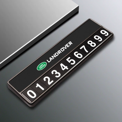 Suitable for Land Rover Discovery Sport Range Rover Sport Velar Evoque Defender Temporary Parking Phone Number Plate (Nömrəli dayanma kartı) - land-rover-d-model-parking-plate-black-comes-with-5-sets-of-number-plates