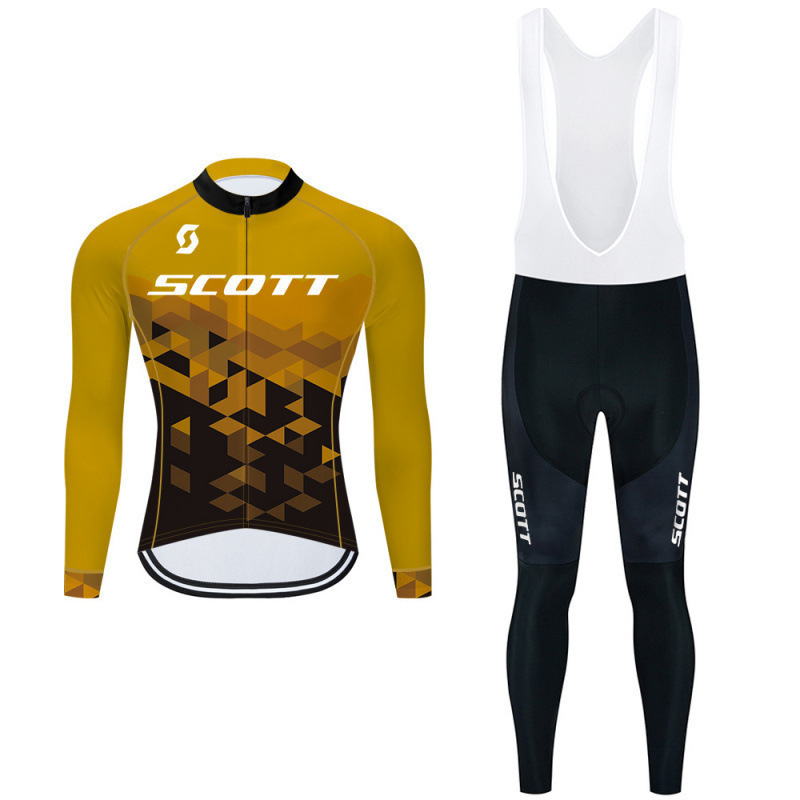 Cross-border Monopoly Autumn and Winter SCOTT Cycling Suit Long Sleeve Strap suit Mountain Bike