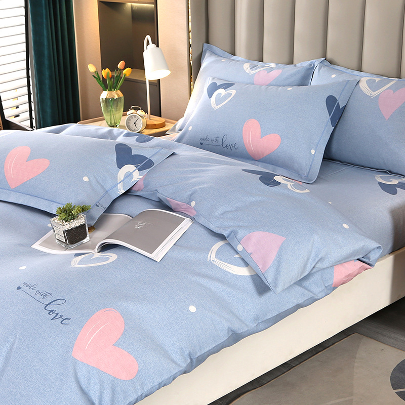 Algodón grueso molido cuatro piezas de sábanas cubiertas de ropa de cama de grado madre y bebé cuatro temporadas de tres piezas de algodón