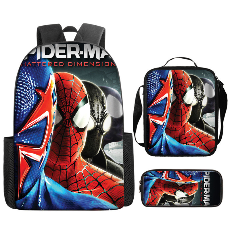 Cross-border nuevo Marvel Spider-Man mochila de estudiantes de primaria y secundaria mochila de dibujos animados de gran capacidad mochila de almuerzo