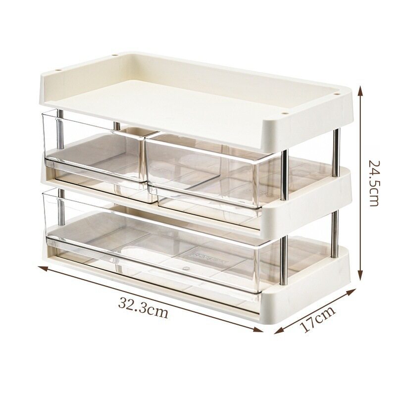 Storage rack-three layers (1 large box + 2 small boxes)