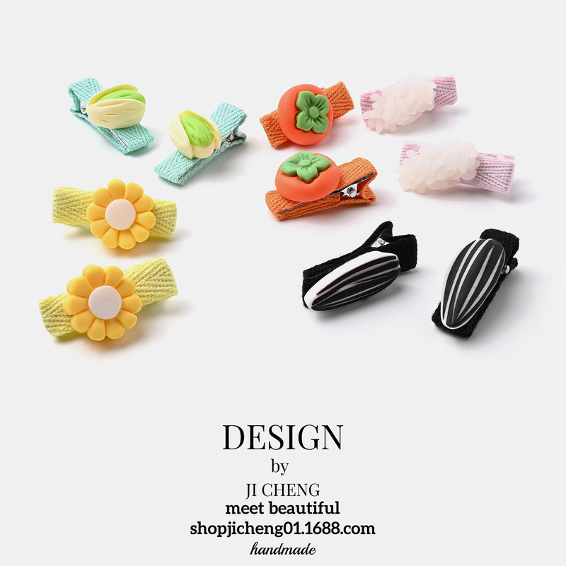 Fun Food Hair Clips for Bangs and Side Hair, Full Coverage for Girls, Non-Damaging Hairpins, Quirky and Creative Hair Accessories for Children
