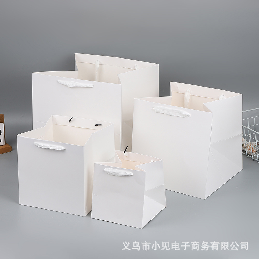 礼品袋鲜花袋正方形包装袋大号纸袋花店鲜花手提袋牛皮纸袋礼物袋