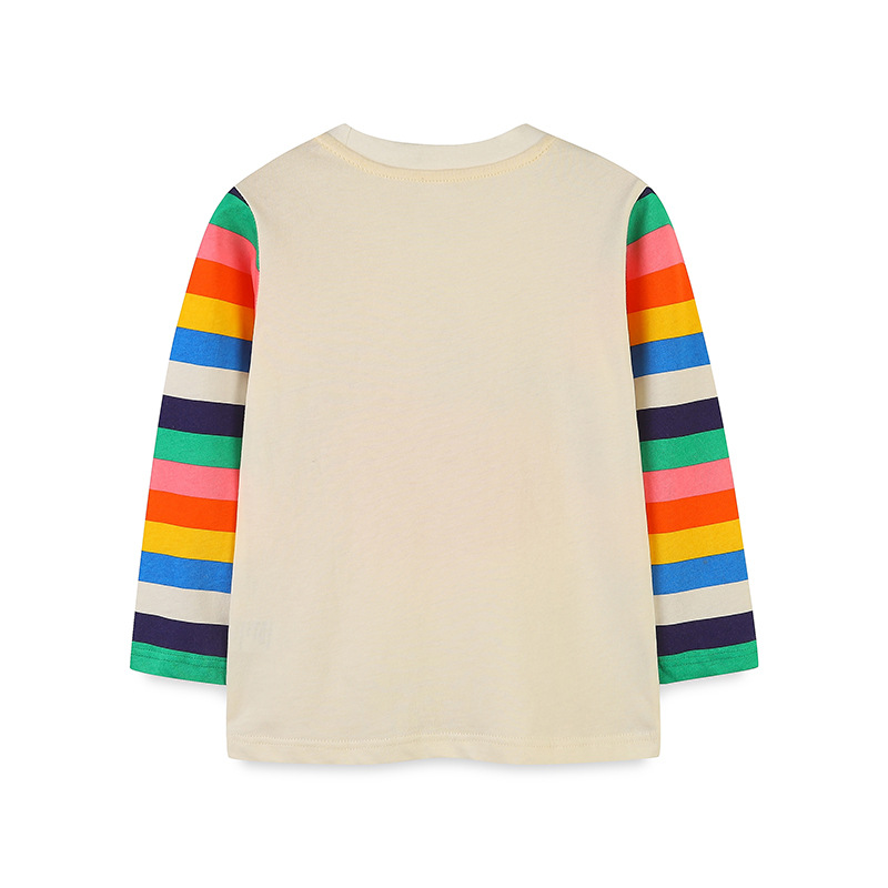 Otoño nueva camiseta de manga larga para niños de estilo europeo y americano, blusa estampada de calabaza de Halloween para niños