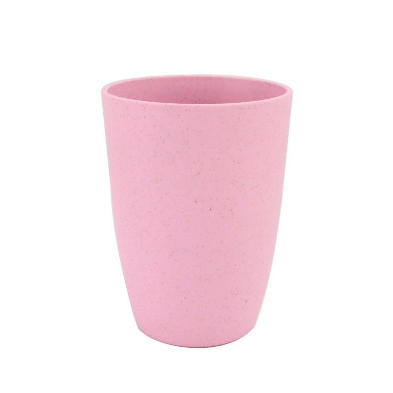 Amazon trigo paja taza de beber taza simple hogar enjuague bucal taza portátil de plástico taza cepillo de dientes taza logo
