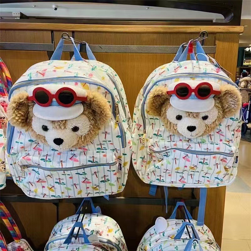 Cute Duffy Bear Cute Soft Girl Backpack High School Students Large Capacity Backpack Cartoon Summer Series Schoolbag