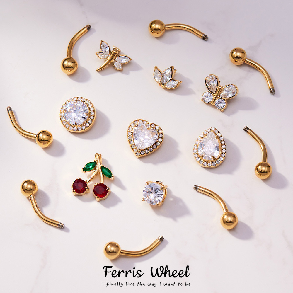 Piercing za naber ferris kolo srce nakit za telo_voghion.com