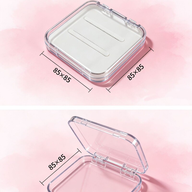 Acrylic Box High-Transparency Nail Display Box 85 Large Size Display Box Transparent White Acrylic Box High-Transparency Nail Display Box 85 Large Size Display Box Transparent White