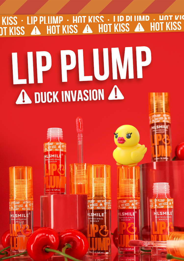 MLSMILE 6-color Duck Lip Oil Lip Gloss, Big Mouth Pouty Lip Honey Lip Glaze details Picture