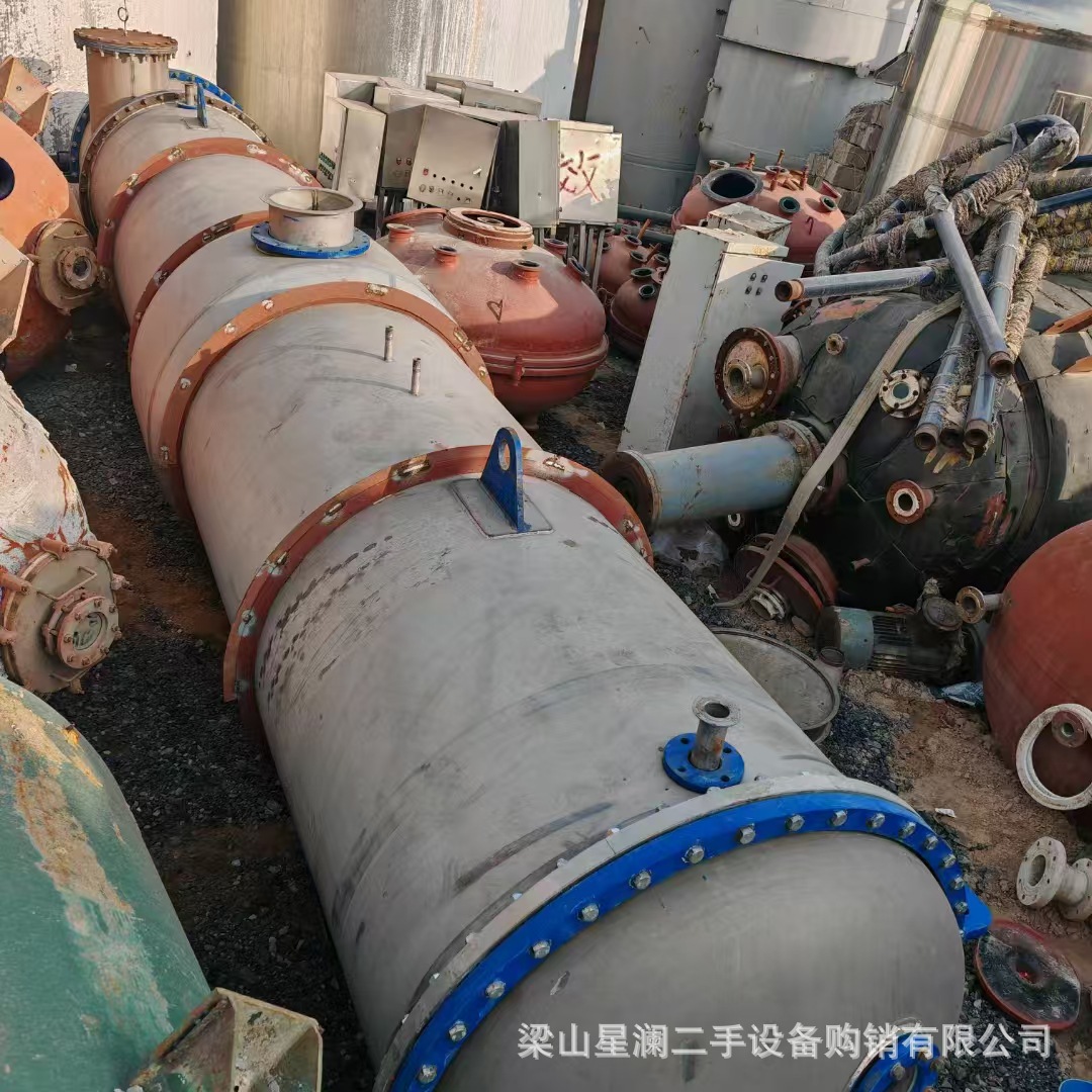 购销二手钛材冷凝器 不锈钢列管式冷凝器100平方不锈钢高压冷凝器