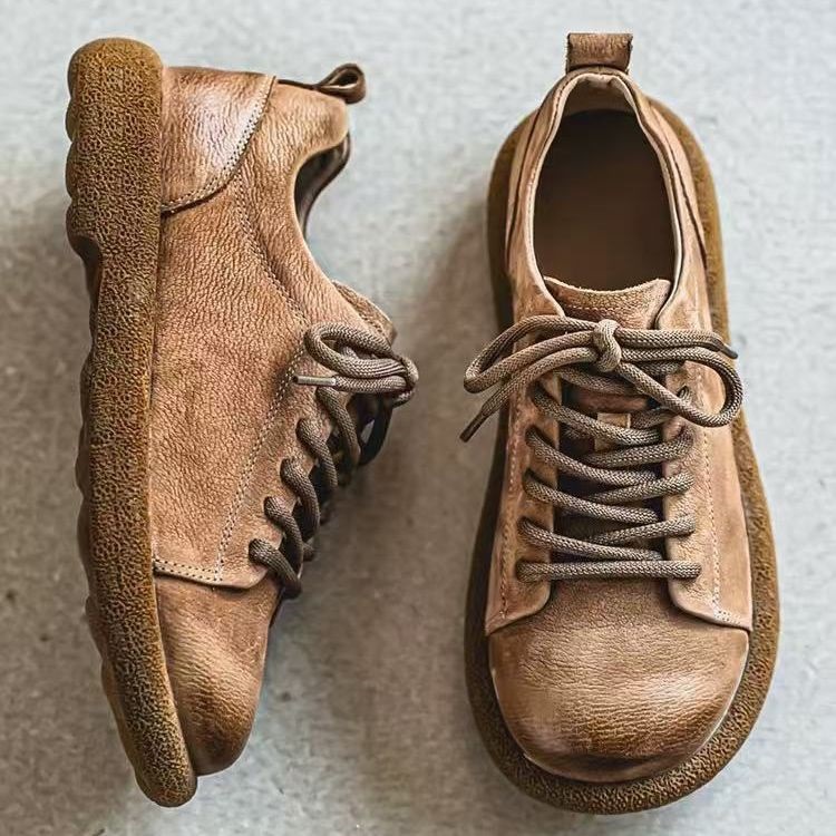 Men's Shoes Autumn and Winter 2025 New Youth Sports and Leisure Retro Driving Sneakers Thick-Soled Non-Slip Casual Leather Shoes