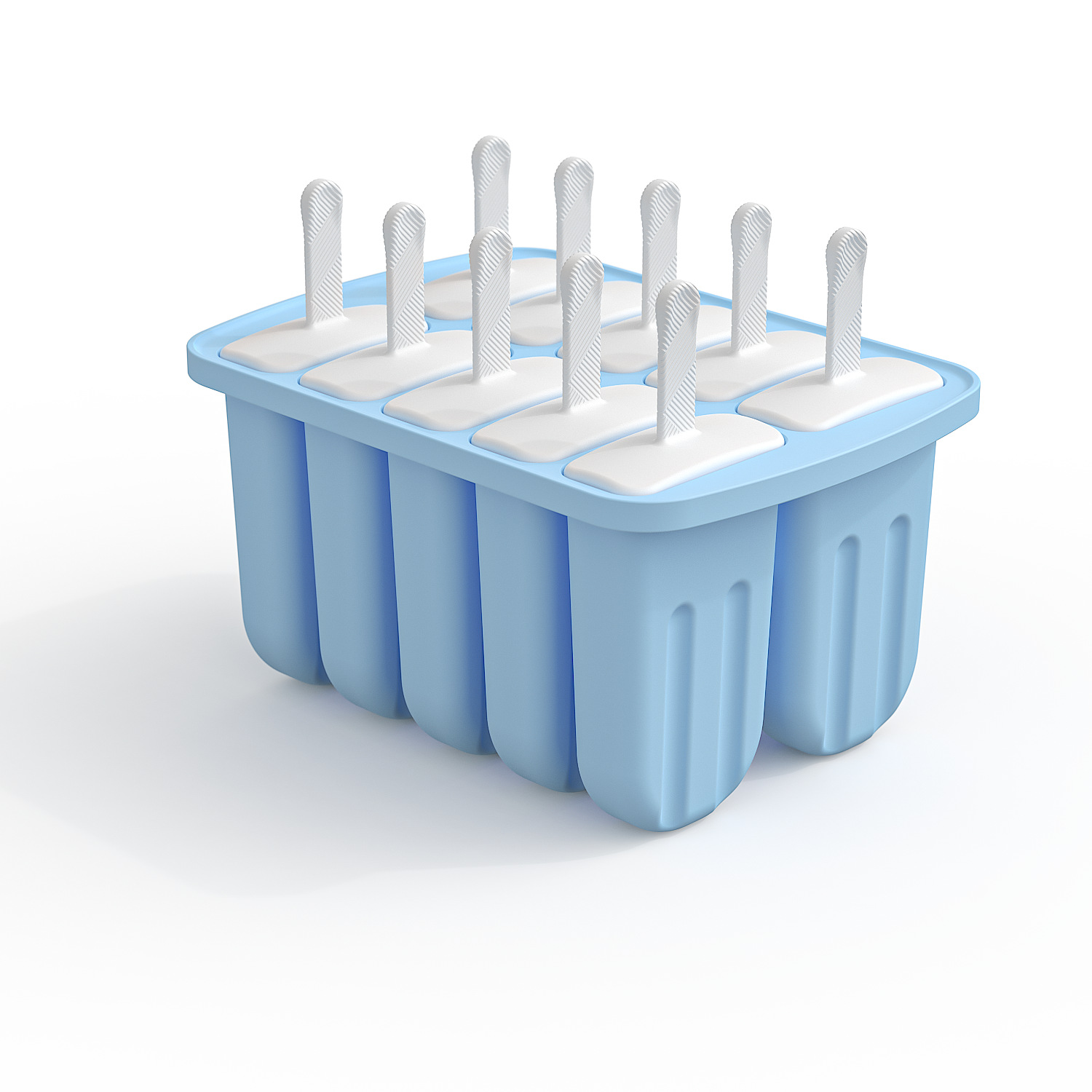 Nueva idea 9 seguidos 10 seguidos 12 seguidos Molde de helado de silicona Molde de paleta de hielo Molde de helado Molde de helado de hielo