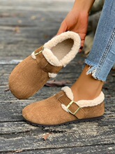 Y 31887 Fleece Lined Winter Flat Slip On Shoes ���޲���Ь