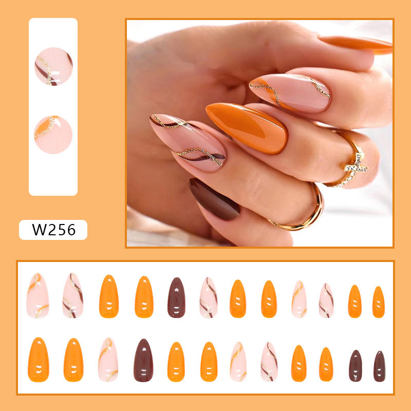 Stylish Press-on Nails Whitening Effect False Nails 24 Pieces Set_voghion.com
