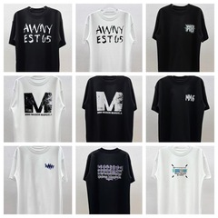 クロスボーダーヘビートレンドブランド純綿プリントメンズ半袖Tシャツ2025新作夏人気トレンドカジュアルラウンドネック