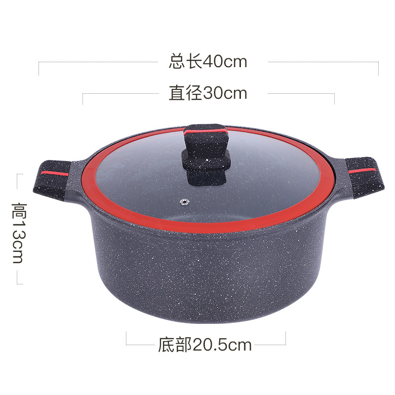 Nuevo conjunto de cinco piezas de olla de cocción de cocción moderna casera antiadherente regalo de reunión anual al por mayor caja de regalo de sopa de cocción de cocción de cocina