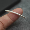 S925 Silver DIY Handmade Poipan Bracelet Accessories Fine Pipe Tube Tube Tube Bone Pearl Chain Pipe