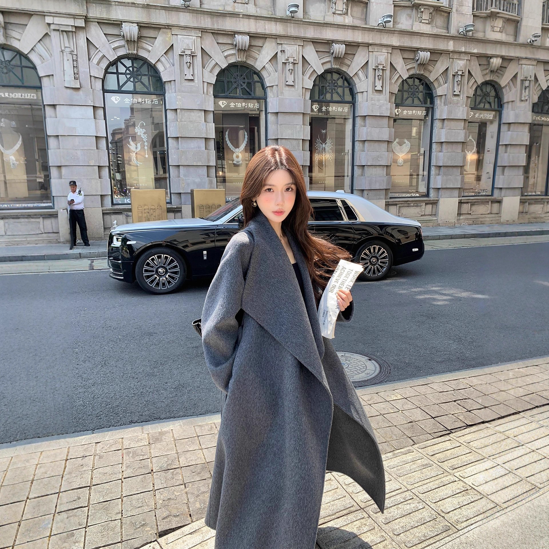 Double-sided woolen cashmere woolen coat